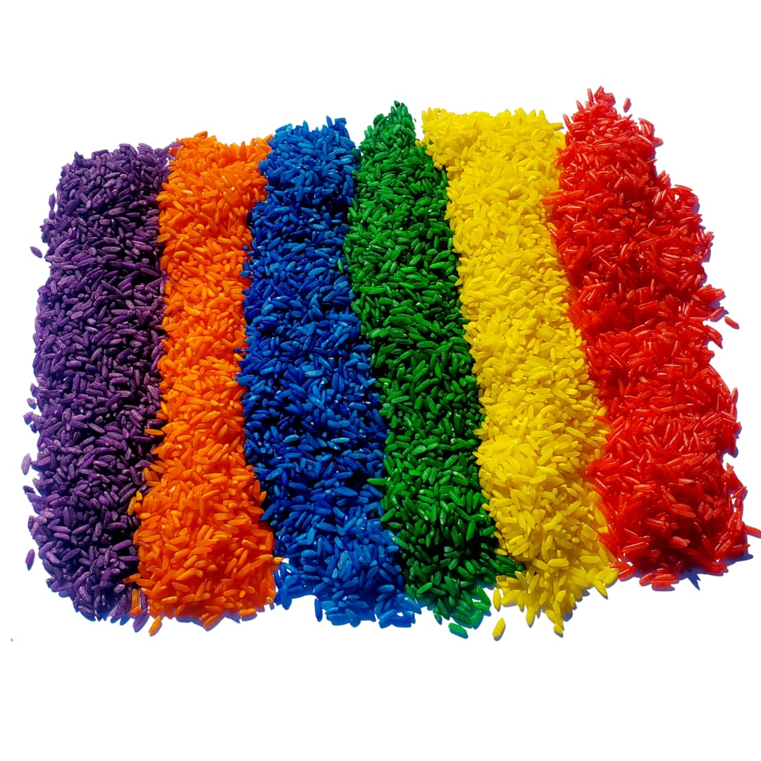 6lbs. Colored Rice for Sensory Learning Open End Toys