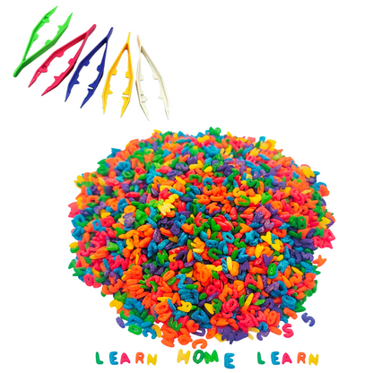 Sensory Learning Alphabet Colored Pasta