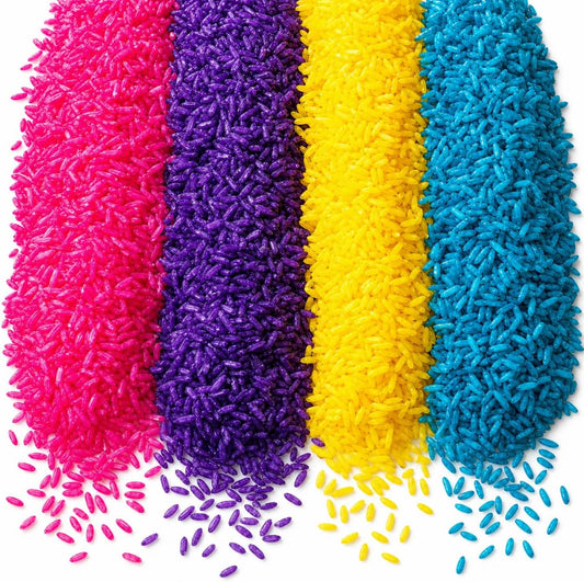 Unicorn Colored Sensory Rice – 4 lb Sensory Bin Kit