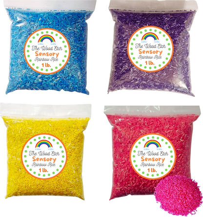 Unicorn Colored Sensory Rice – 4 lb Sensory Bin Kit