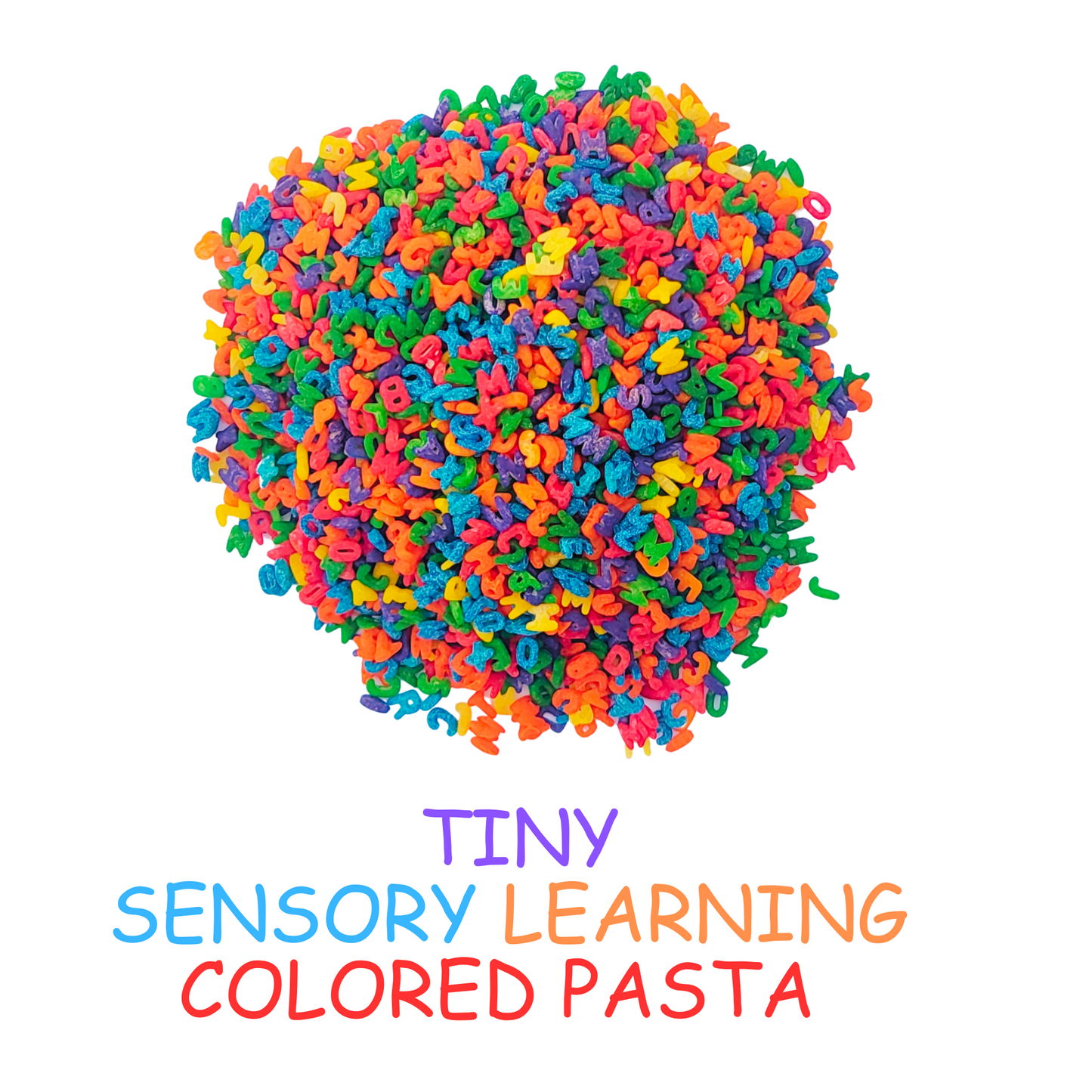 Sensory Learning Alphabet Colored Pasta