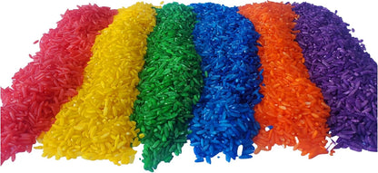 Rainbow Colored Sensory Rice – 6 lb Bulk Sensory Bin Filler