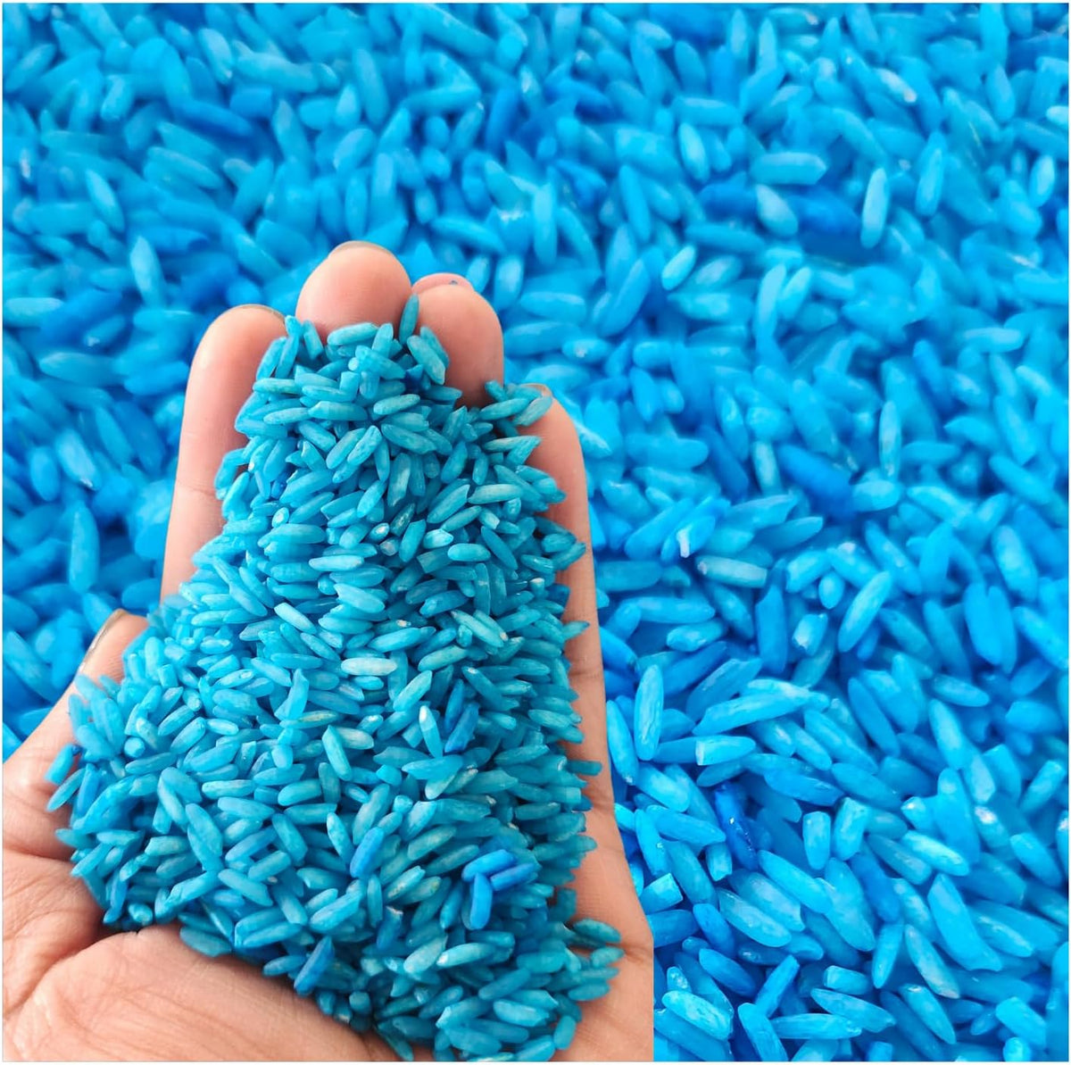 Blue Colored Sensory Rice – 2 lb Sensory Bin Filler