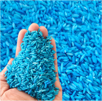 Blue Colored Sensory Rice – 2 lb Sensory Bin Filler