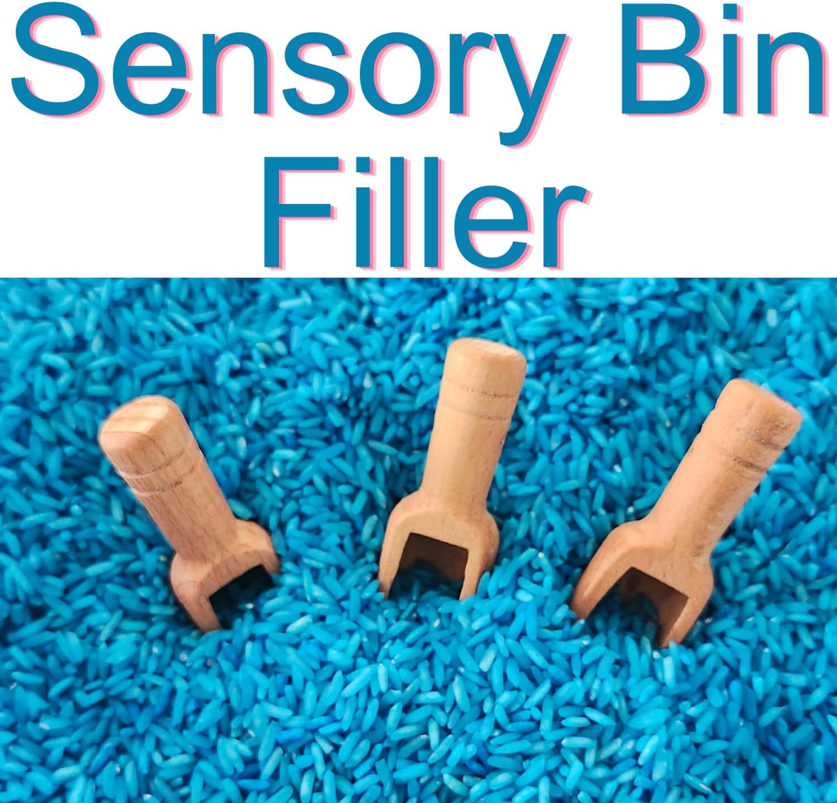 Blue Colored Sensory Rice – 2 lb Sensory Bin Filler