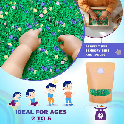 Sensory Bin Filler, Rainbow Rice for Art & Craft