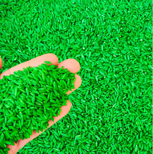 Green Colored Sensory Rice – 2 lb Sensory Bin Filler