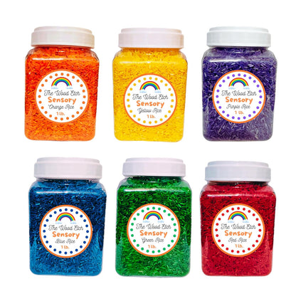 6lbs. Colored Rice for Sensory Learning Open End Toys