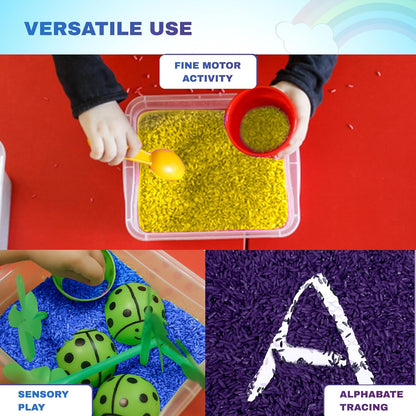 6lbs. Colored Rice for Sensory Learning Open End Toys
