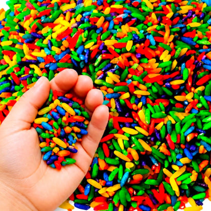 Primary Colors Sensory Rice – 2 lb Sensory Bin Filler