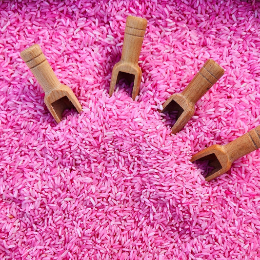 Pink Colored Sensory Rice – 2 lb Sensory Bin Filler