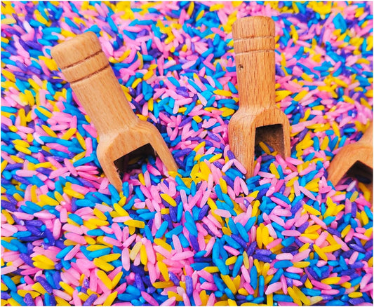 Unicorn Colored Sensory Rice – 2 lb Sensory Bin Filler